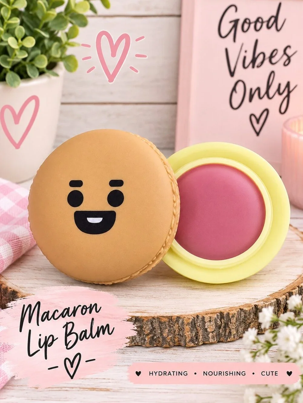 The Creme Shop X Baby Bt21 Macaron Lip Balm - Brown Sugar Milk Tea